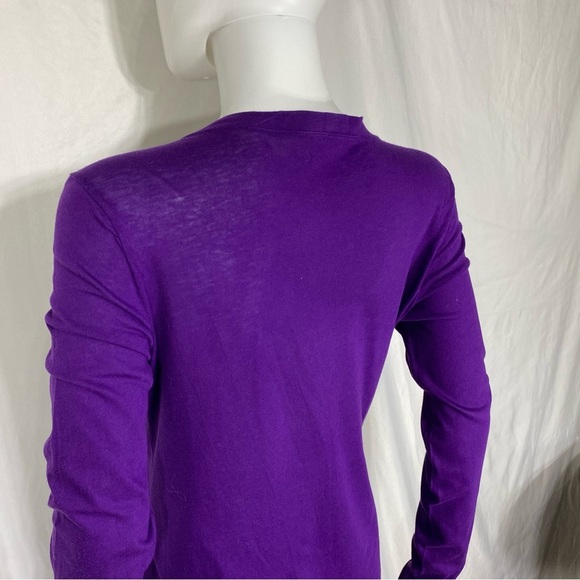 Old Navy Purple Deep V-Neck Lightweight Knit Cardigan - Picture 4 of 7